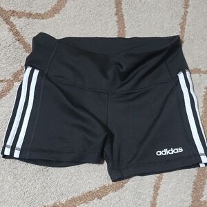 Adidas Women's Black and White Athletic Shorts